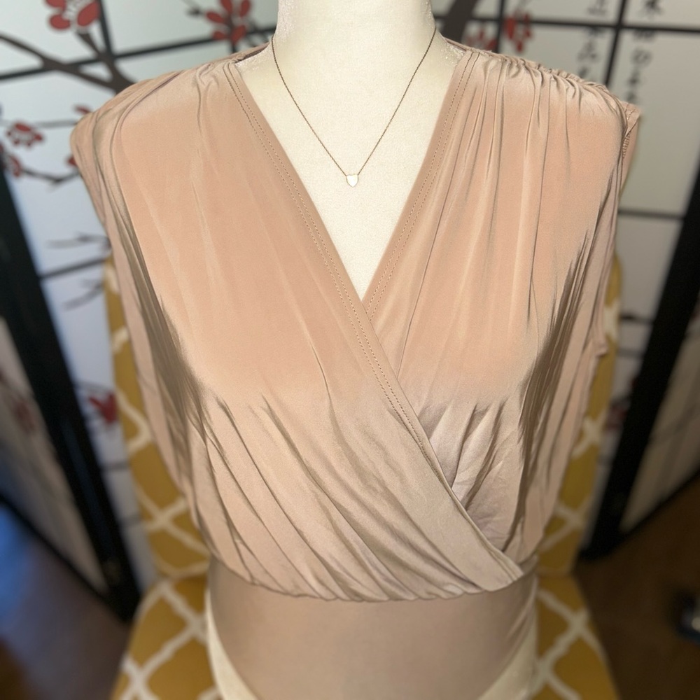 21 Saints Sleeveless Plunge Bodysuit